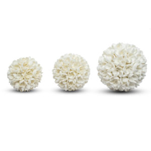 Boule décorative en coquillages fleurs bali