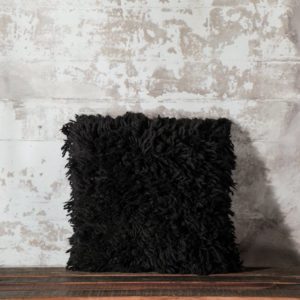 Coussin laine 40x40 - Noir