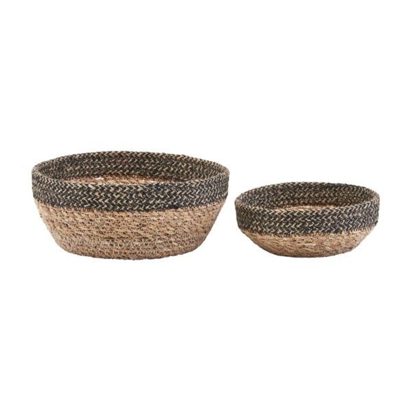 Panier en jonc de mer & jute