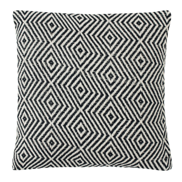 Coussin 70x70 Ikat - Noir & Naturel