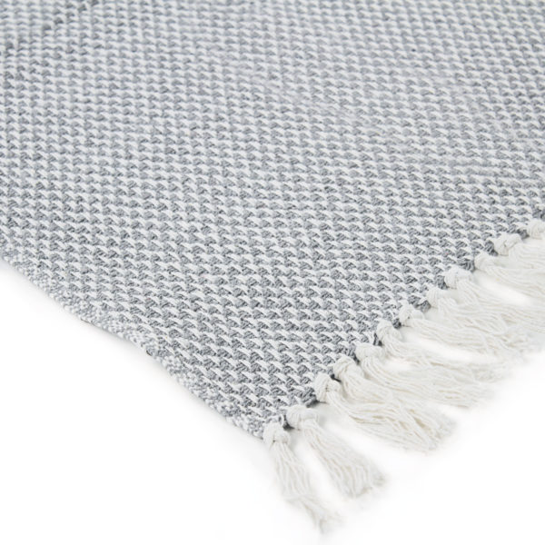 Plaid en coton - Gris & Blanc – Image 3