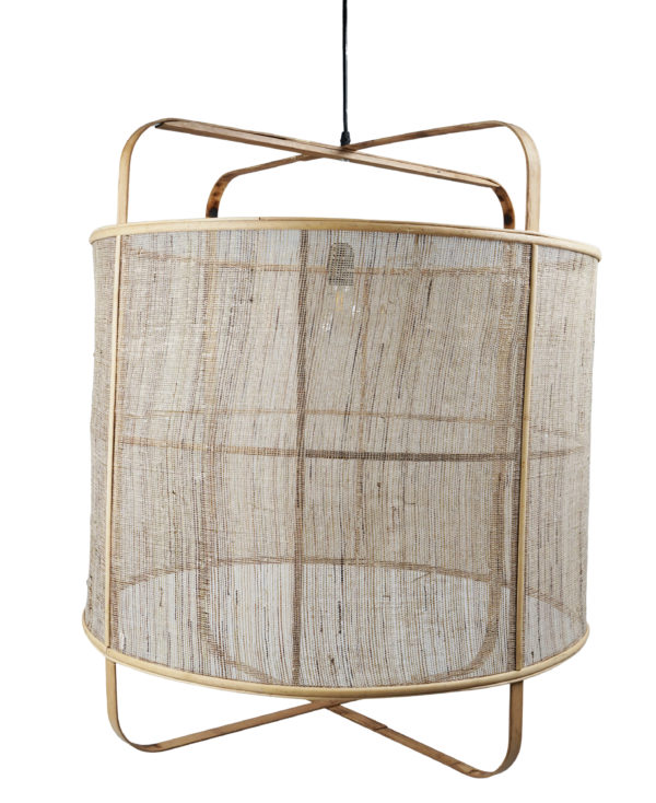 Suspension en bambou et lin - Beige