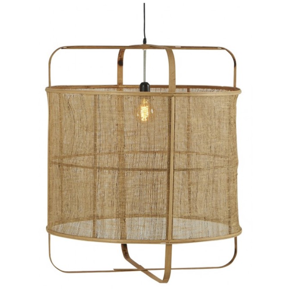 Suspension en bambou et toile - Marron