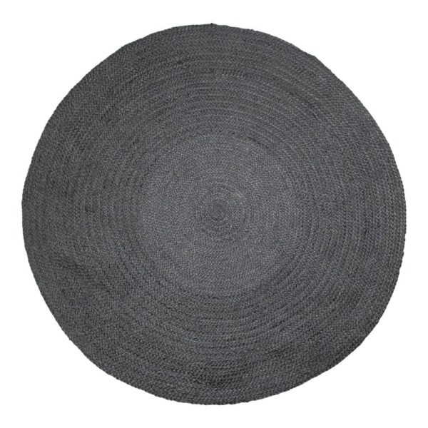 Tapis rond en jute 170cm - Noir