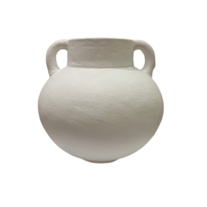 Vase en terre cuite - Cruche blanc mat