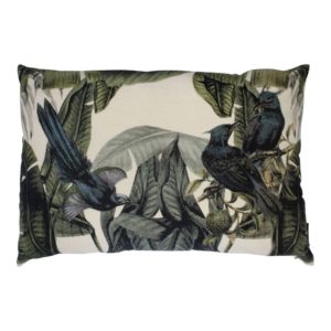 Coussin en velours 40x60 - Oiseaux bleus