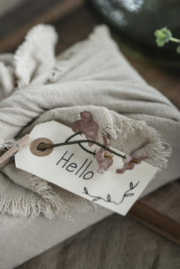 Set de 4 serviettes de table en coton - Beige – Image 3