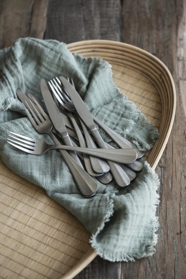 Set de 4 serviettes de table en coton - Vert – Image 4