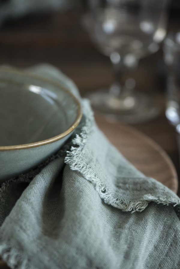Set de 4 serviettes de table en coton - Vert – Image 5