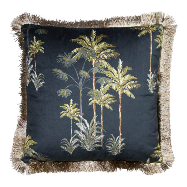 Coussin Palmiers 45x45 - Noir