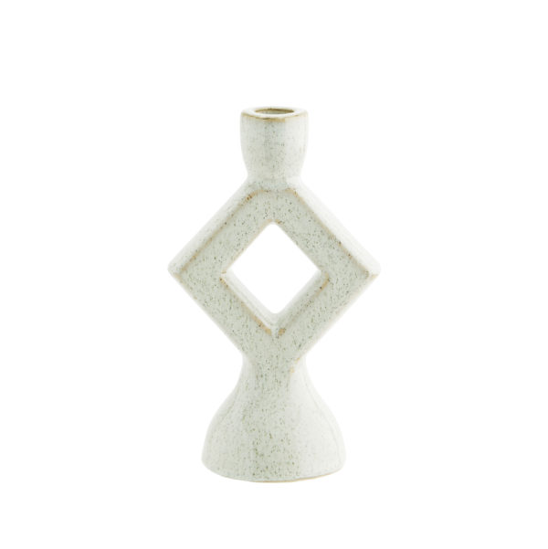 Bougeoir en céramique - Beige