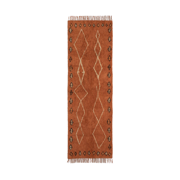 Tapis berbere en coton - Orange
