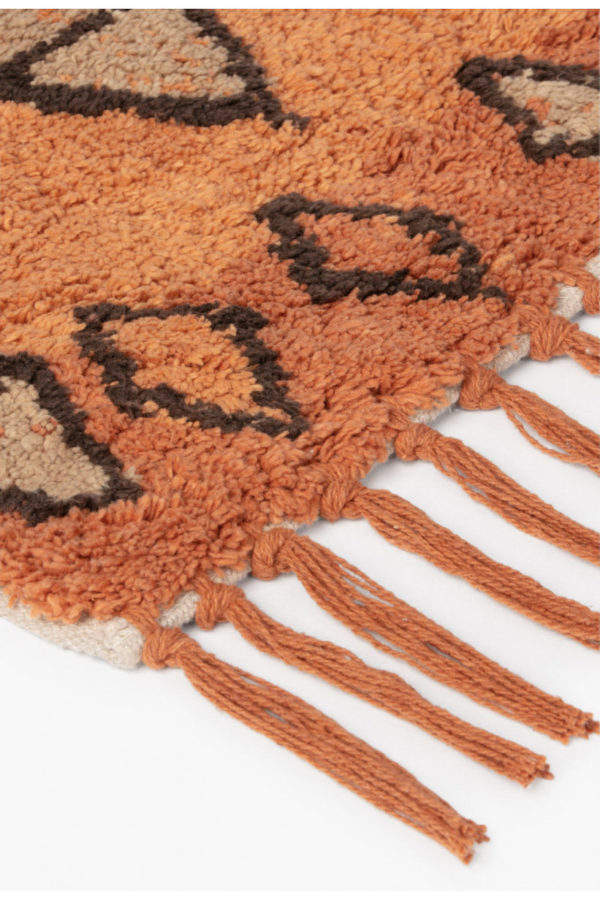 Tapis berbere en coton - Orange – Image 5