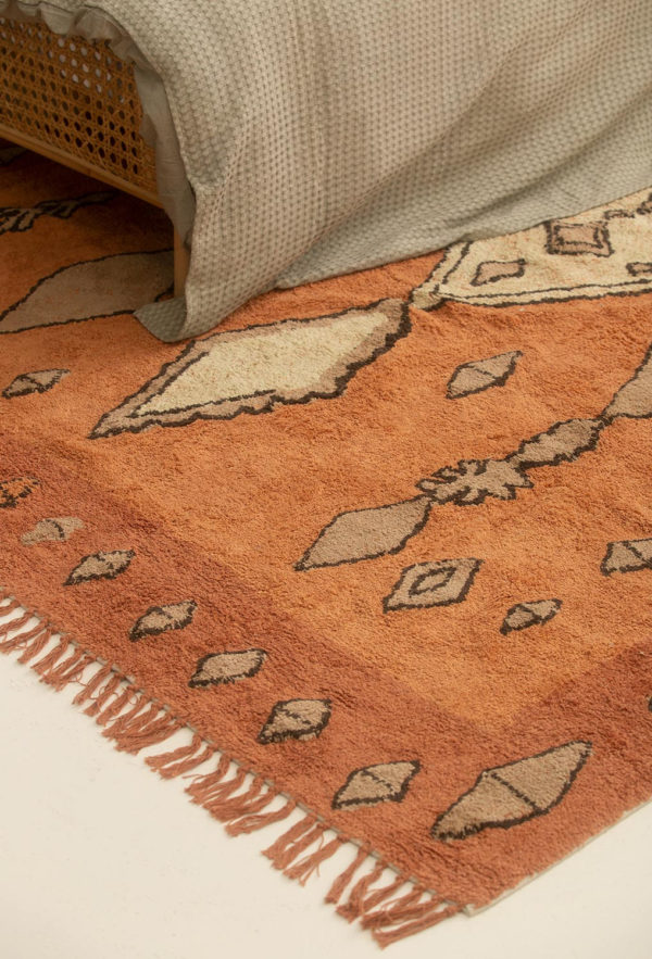 Tapis berbere en coton - Orange – Image 3