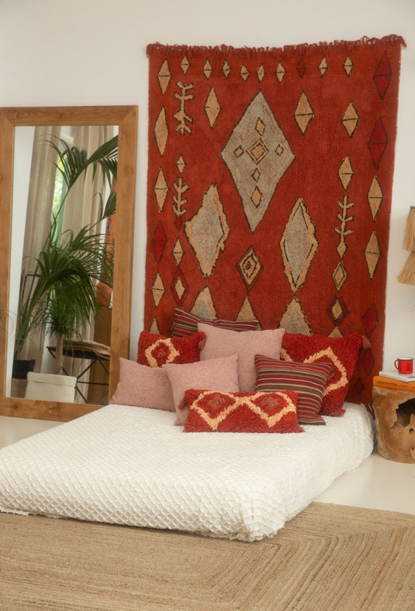 Tapis berbere en coton - Rouge – Image 4