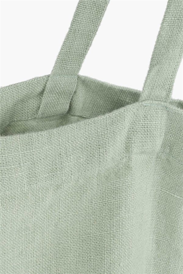 Tote bag en lin - Vert de gris – Image 2