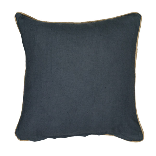 Coussin extérieur 45x45 - Gris foncé et jute – Image 3