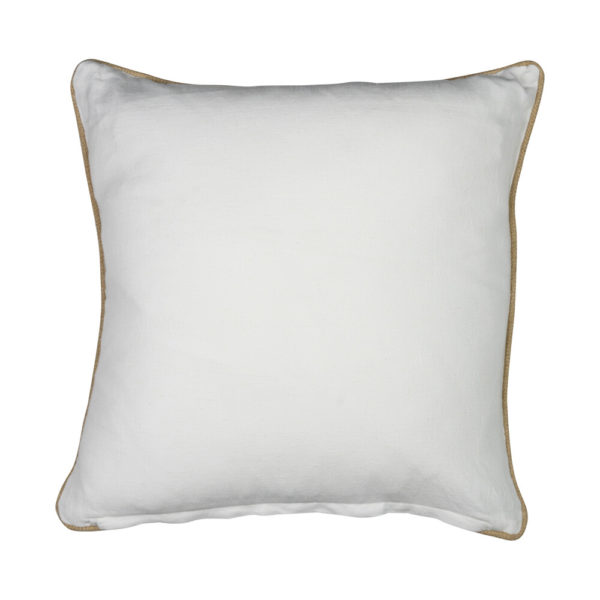 Coussin extérieur 45x45 - Blanc et jute – Image 2