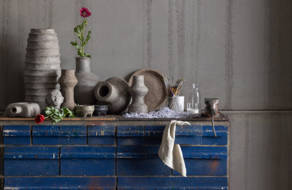 Vase en papier maché - Brun – Image 3
