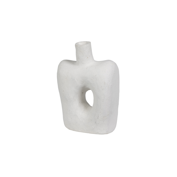Vase en papier maché - Blanc – Image 2