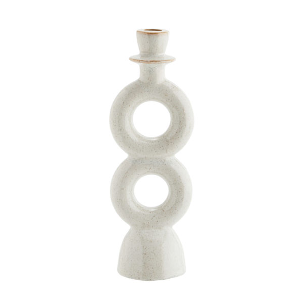 Bougeoir en céramique - Beige