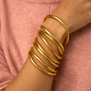 Jonc bouddhiste épais - Doré