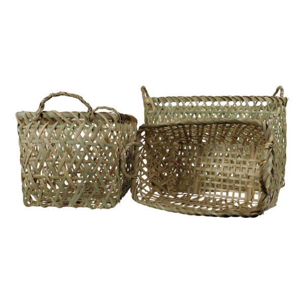 Panier rectangle en bambou