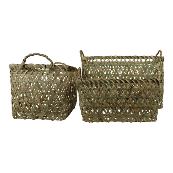 Panier rectangle en bambou – Image 2