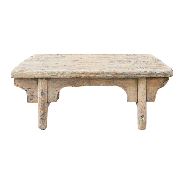 Petite table basse en orme brut