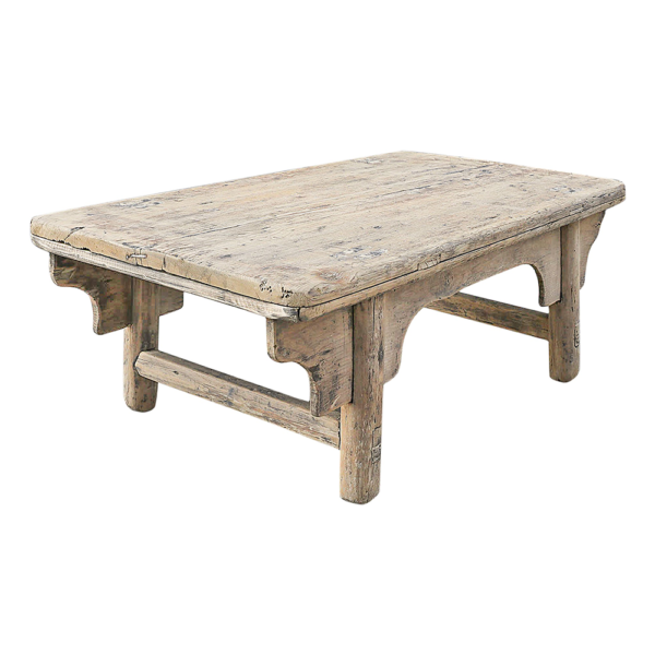 Petite table basse en orme brut – Image 2