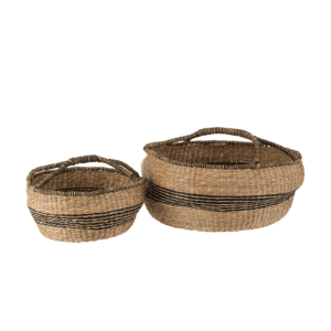 Panier rond avec anse - Naturel