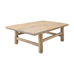 Petite table basse en orme brut
