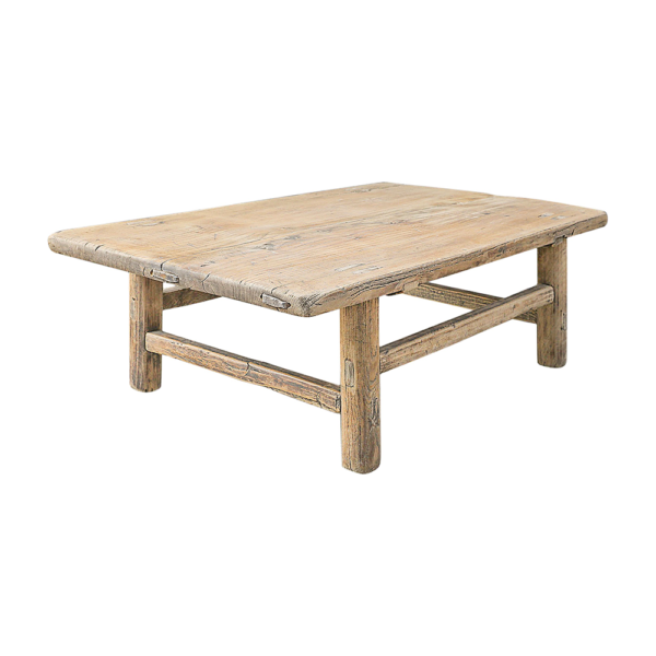 Petite table basse en orme brut – Image 2