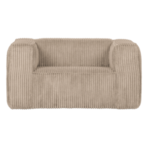 Fauteuil velours cotelé - Naturel (4 coloris au choix)