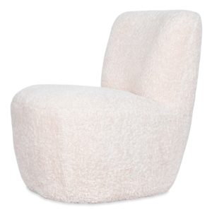 Fauteuil imitation fourrure blanc