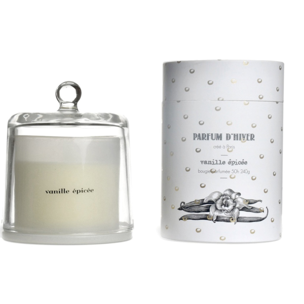 Bougie parfumée sous cloche - Vanille épicée