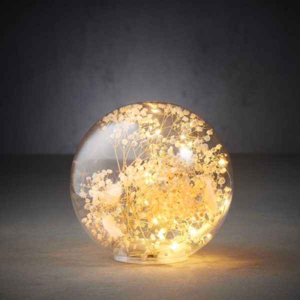 Boule lumineuse fleurs séchées – Image 2