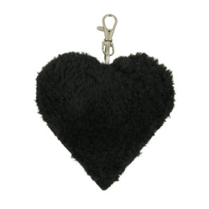 Porte-clé coeur - Mouton noir