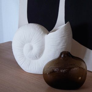 Vase en céramique - Coquillage blanc