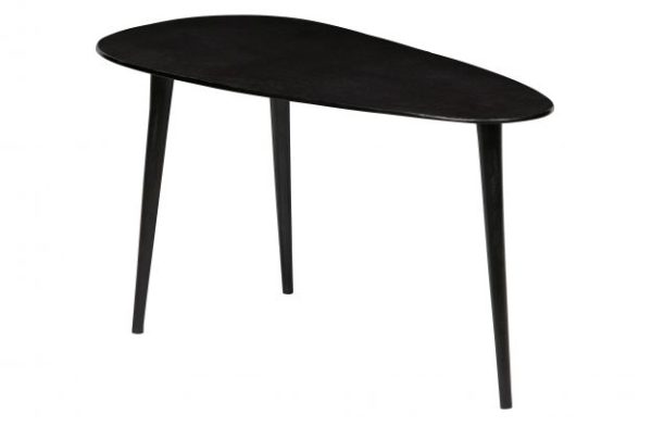 Table basse tripode en métal noir