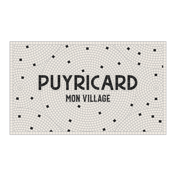 Tapis vinyle Podevache carreaux mosaïque blanc Puyricard mon village