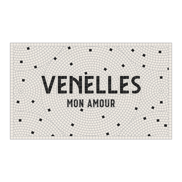 Tapis vinyle Podevache carreaux mosaïque blanc Venelles mon amour