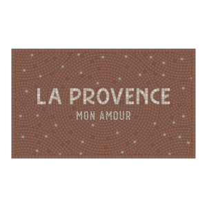 Tapis vinyle Podevache carreaux mosaïque terracotta La Provence mon amour