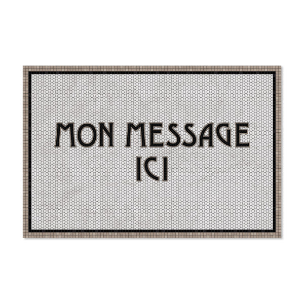Tapis vinyle personnalisé Podevache Classique Gris