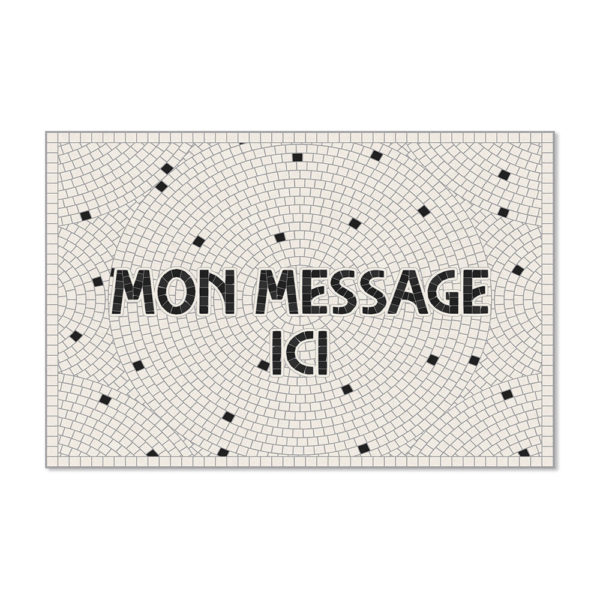 Tapis vinyle personnalisé Podevache Halo Blanc