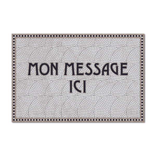 Tapis vinyle personnalisé Podevache Mosaïc Noir