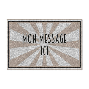 Tapis vinyle personnalisé Podevache Ray Beige
