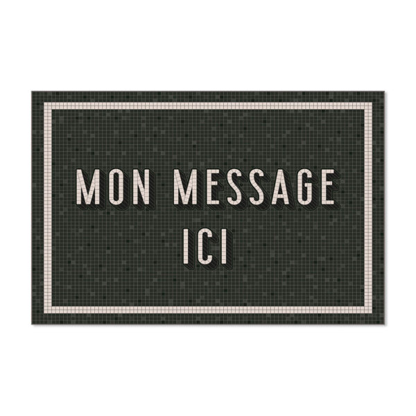 Tapis vinyle personnalisé Podevache Retro Rosé