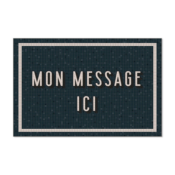 Tapis vinyle personnalisé Podevache Retro Marine