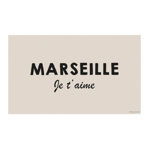 Tapis vinyle podevache Marseille je t'aime